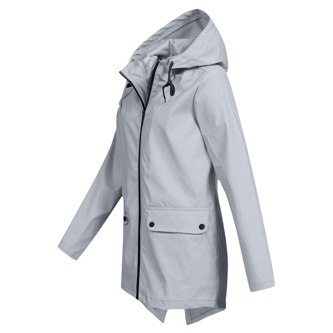 Women's Waterproof Mid-Length Zipper Jacket