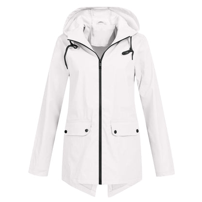 Women's Waterproof Mid-Length Zipper Jacket