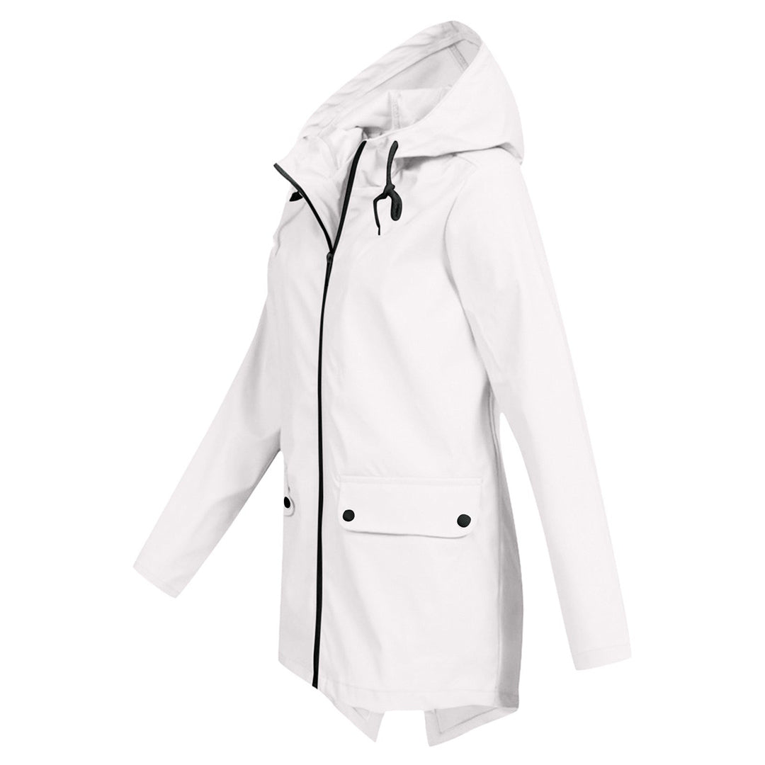 Women's Waterproof Mid-Length Zipper Jacket