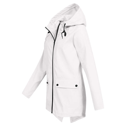 Women's Waterproof Mid-Length Zipper Jacket