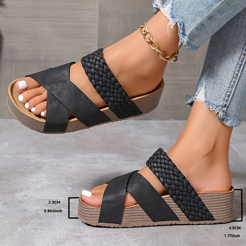 Comfortable Arch Support Wedge Slide Sandals