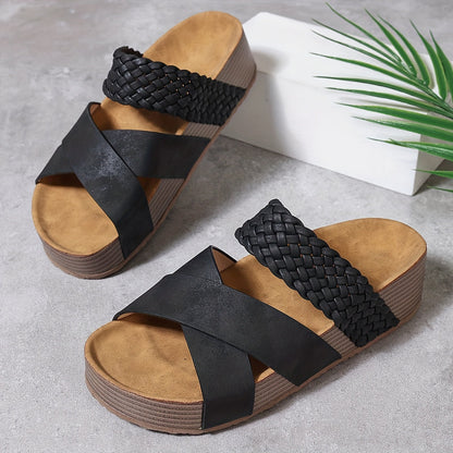 Comfortable Arch Support Wedge Slide Sandals