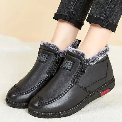Women's Faux Fur Ankle Boots Warm - VibreMode