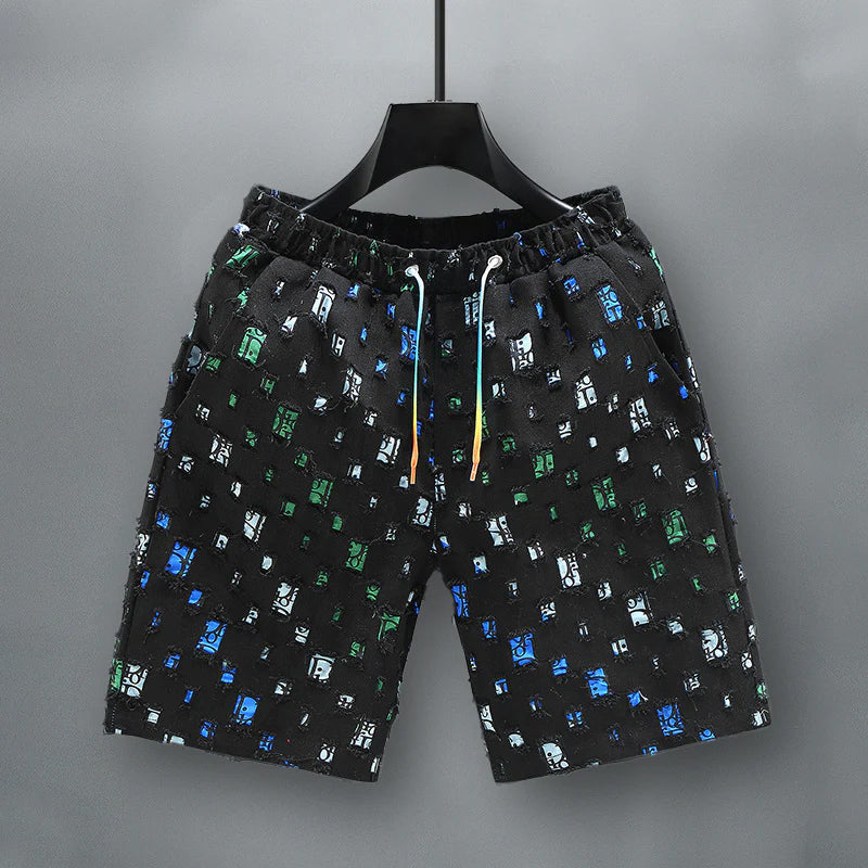Vibrant Blue Jeans Short Pants