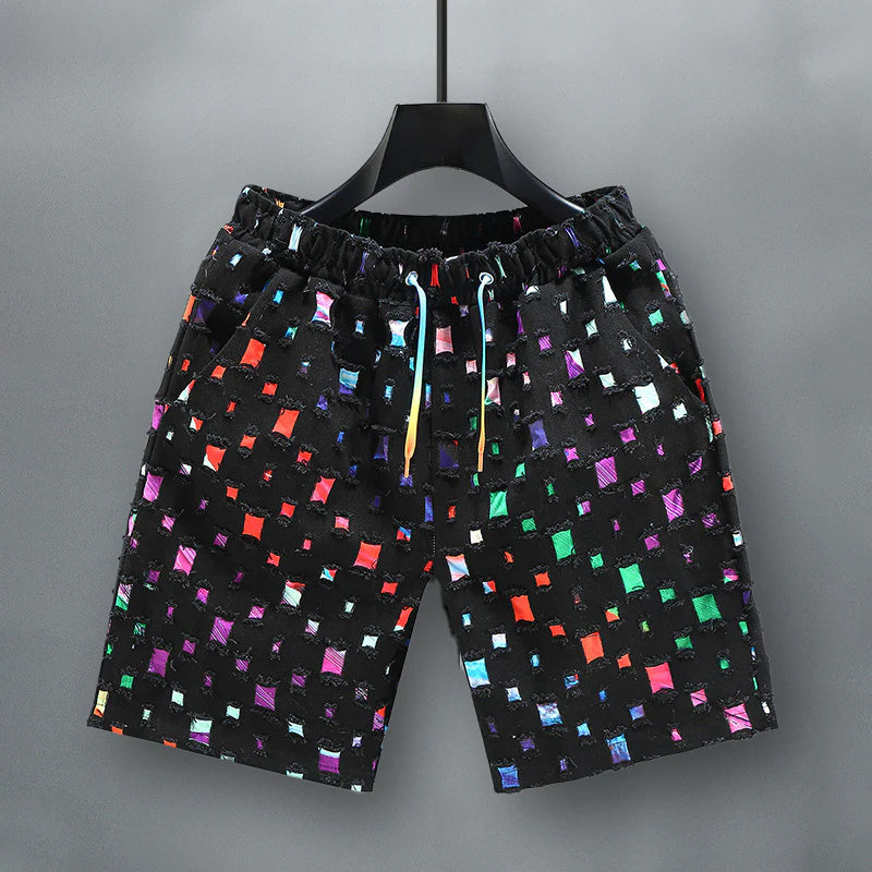 Vibrant Blue Jeans Short Pants