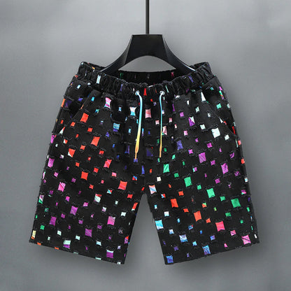 Vibrant Blue Jeans Short Pants