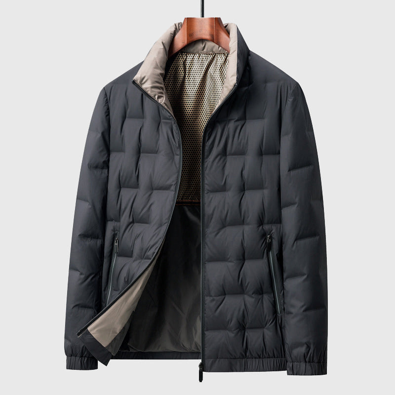 Men's Insulated Down Jacket Waterproof Lightweight Black