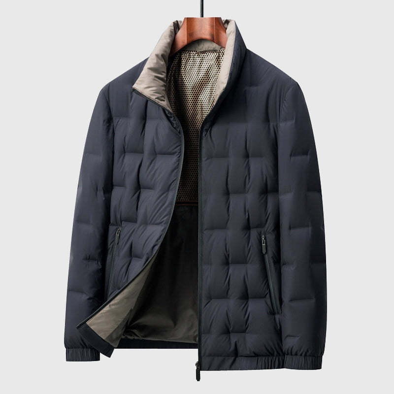 Men's Down Jacket Lightweight Water-Resistant Black