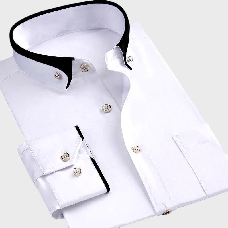Men's Felix Grant Apex Luxe Slim-Fit Stretch Cotton Dress Shirt