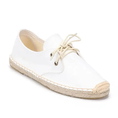 Women's Flat Espadrille Shoes Comfortable Canvas - VibreMode