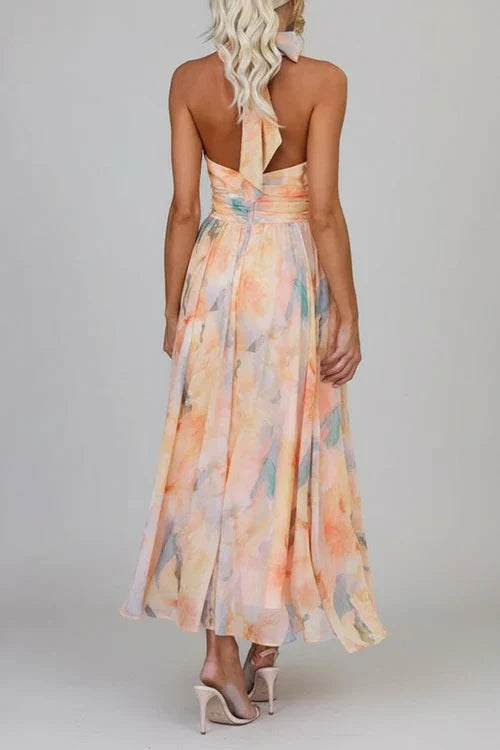 Women's Floral A-Line Maxi Dress