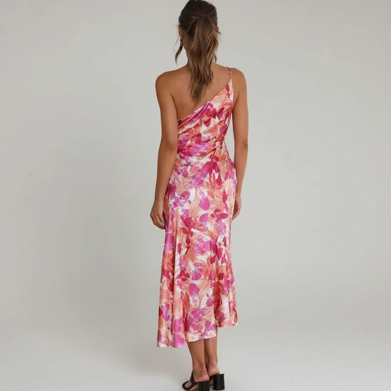 Women's A-Line Midi Dress Floral Print