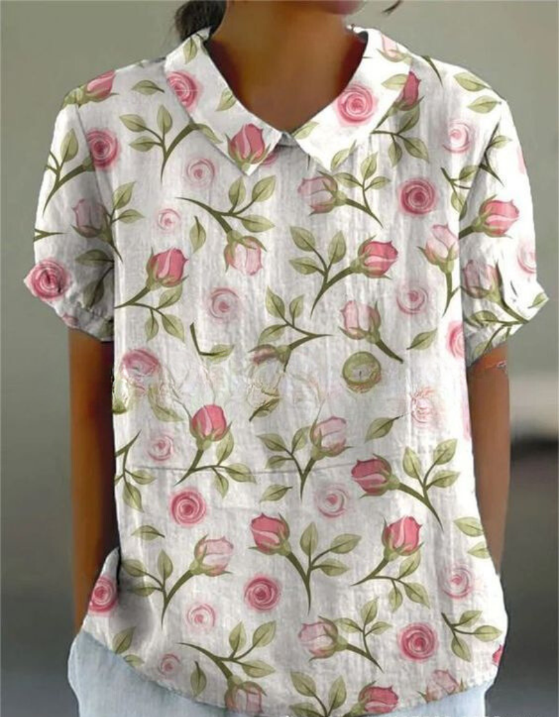 Women's Floral Blouse Vintage Print