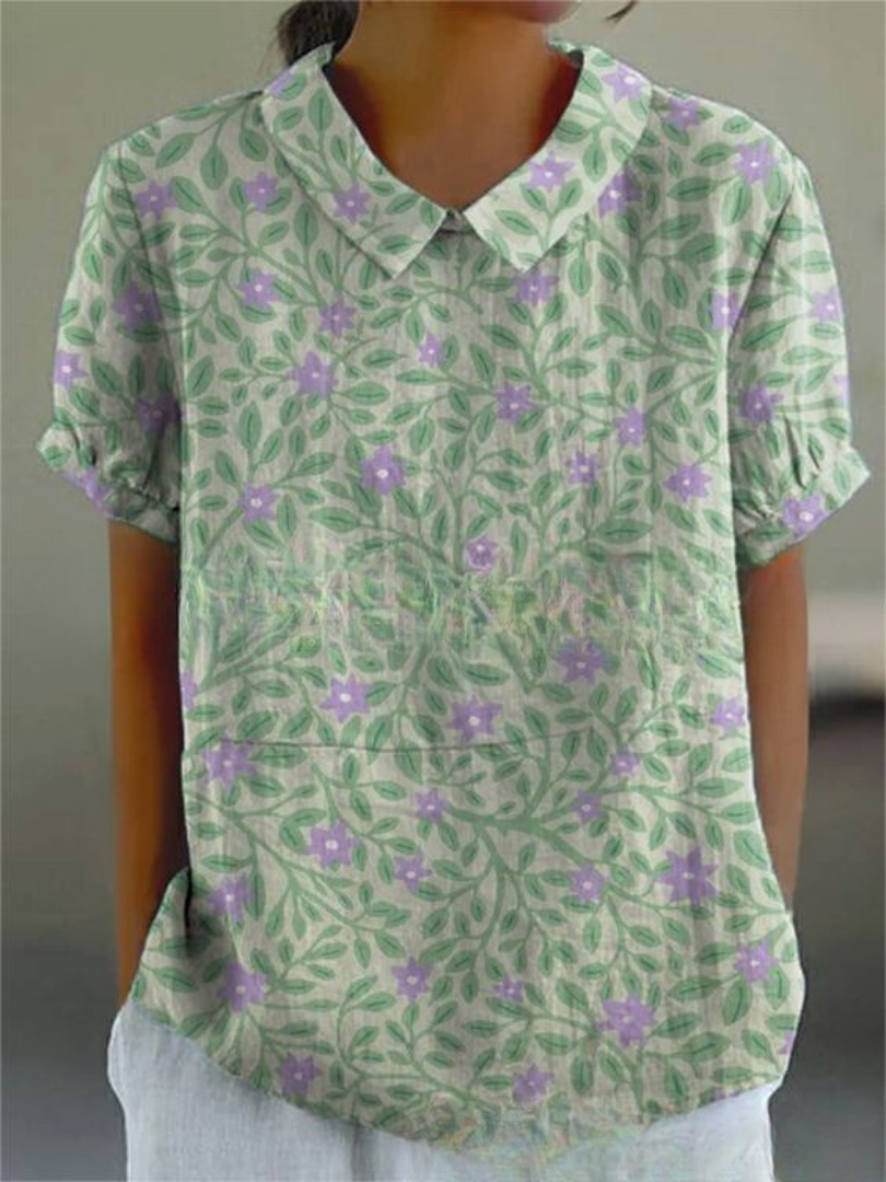 Women's Floral Blouse Vintage Print