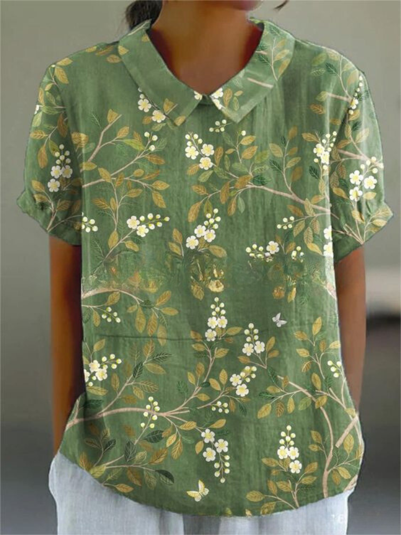 Women's Floral Blouse Vintage Print