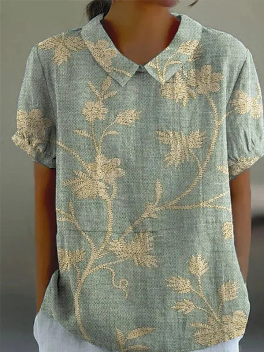Women's Pretty Flower Blouse - VibreMode