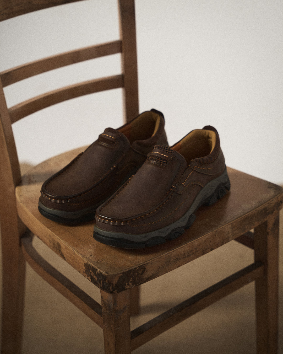 Men's Slip-On Loafers Round Toe Casual