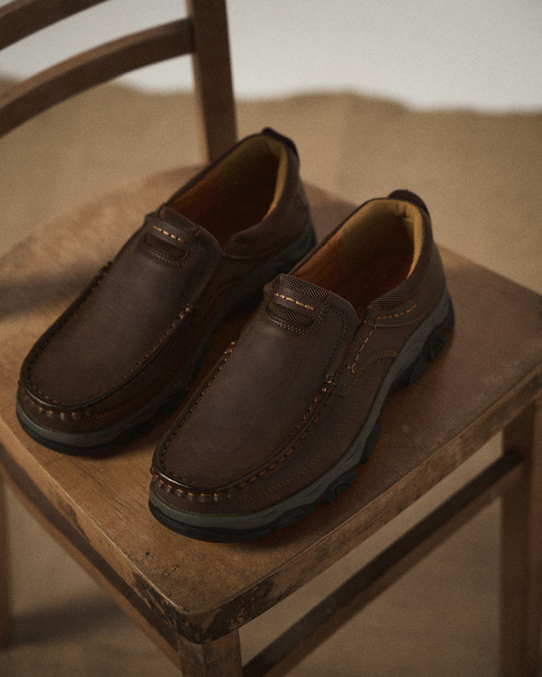 Men's Slip-On Loafers Round Toe Casual