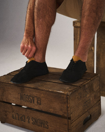 Men's Slip On Shoes Low Knit Lace Detail