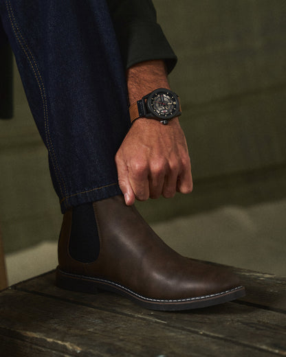 Men's Ankle Boots Elastic Side Panels