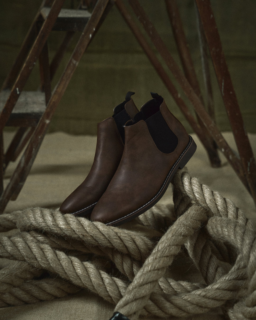 Men's Ankle Boots Elastic Side Panels