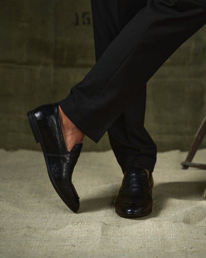 Men's Slip-On Dress Shoes Strap Detail