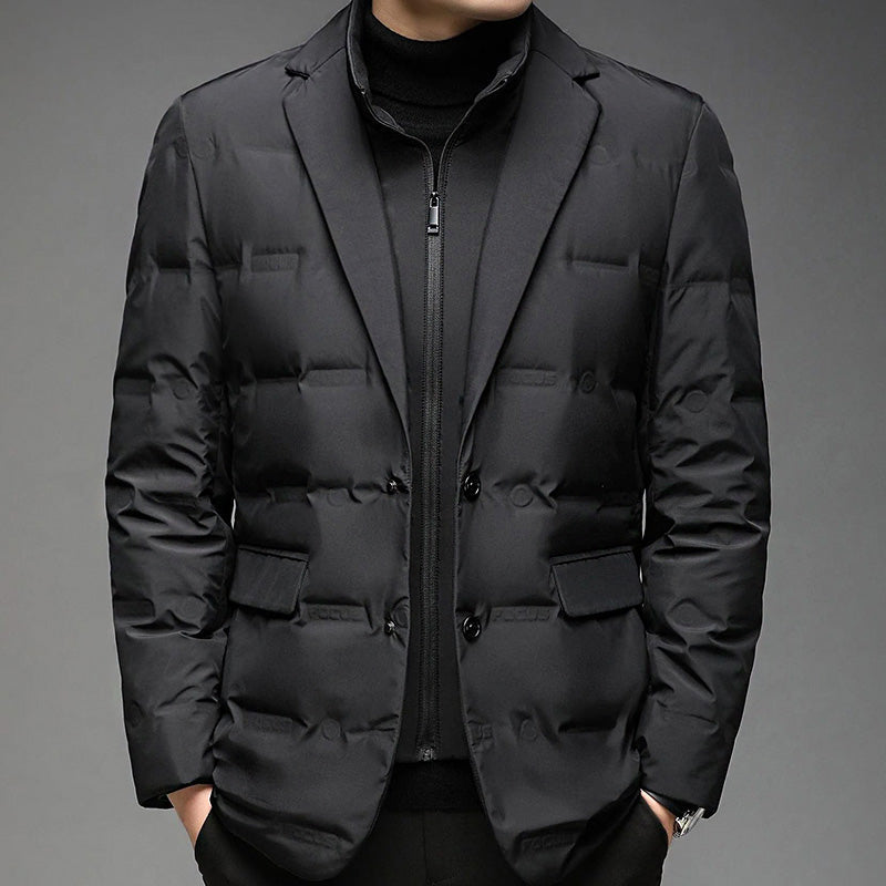 Men's Down Winter Jacket Insulated Waterproof Black