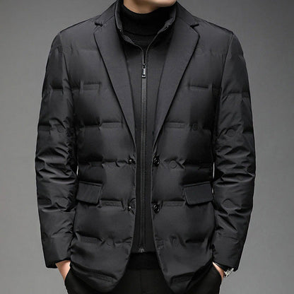 Men's Down Winter Jacket Insulated Waterproof Black