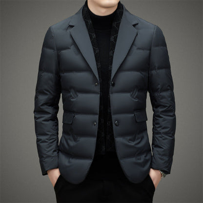 Men's Down Jacket Insulated Winter Coat Black