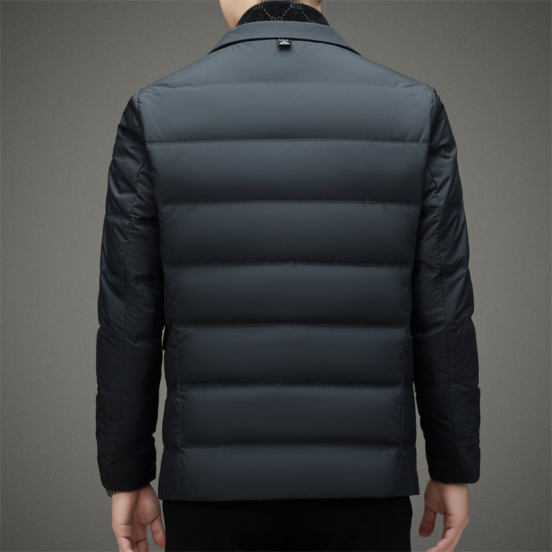 Men's Down Jacket Insulated Winter Coat Black