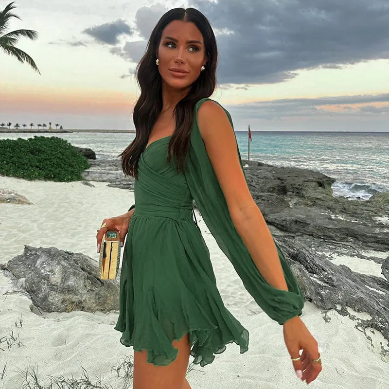 Vibrant Animal Floral Mini Dress