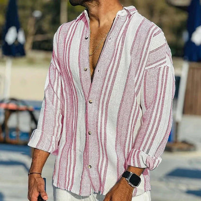 Men's Striped Long Sleeve Shirt
