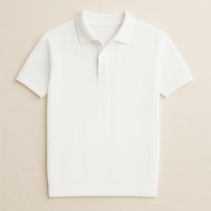 Men's Cotton Polo Vintage Style Shirt