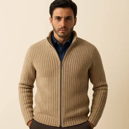 Windsor Men's Knitted Zip Cardigan