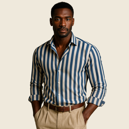 Vittorio Men's Striped Linen Shirt