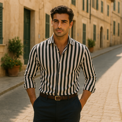 Vittorio Men's Striped Linen Shirt