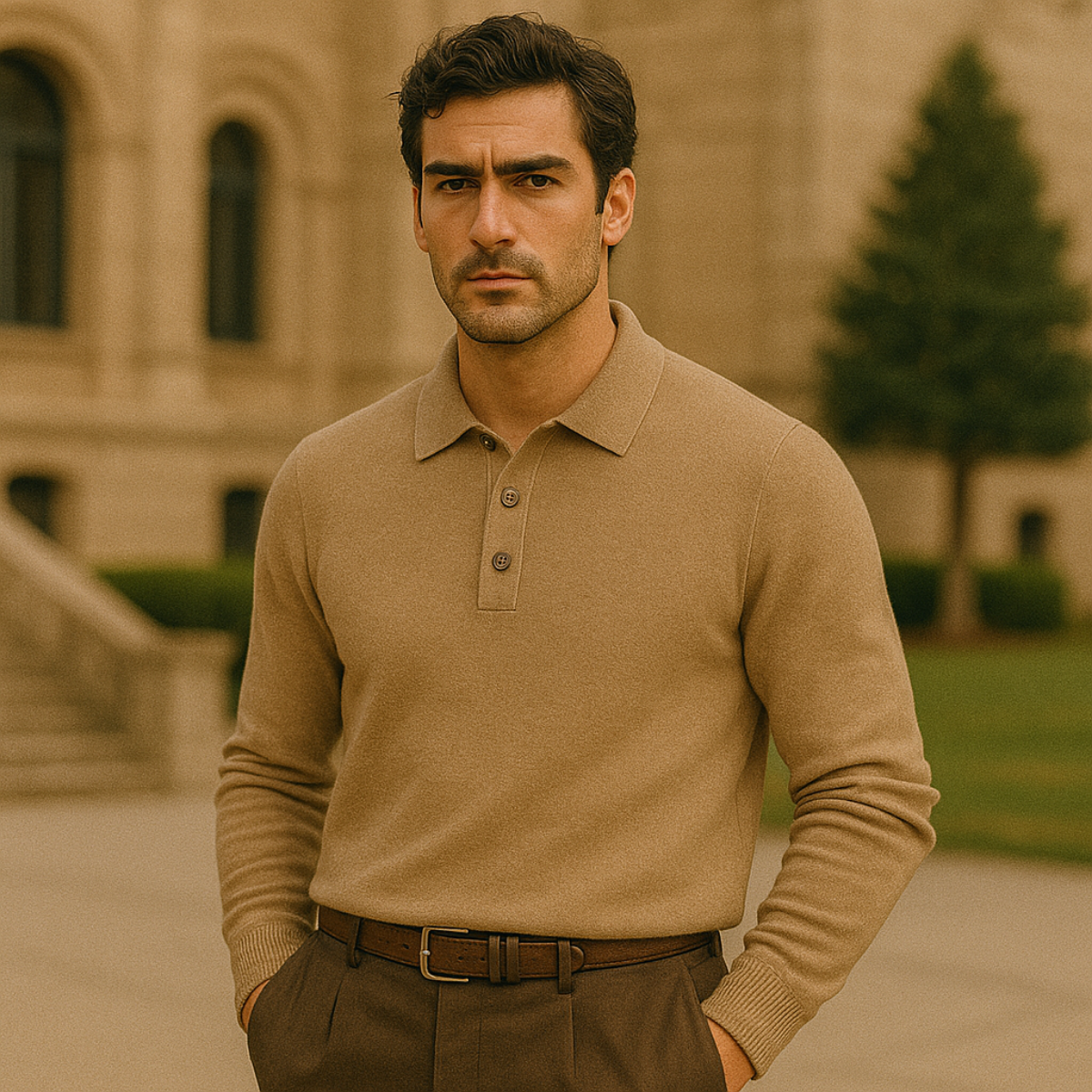 Beaumont Men's Cashmere Polo Shirt