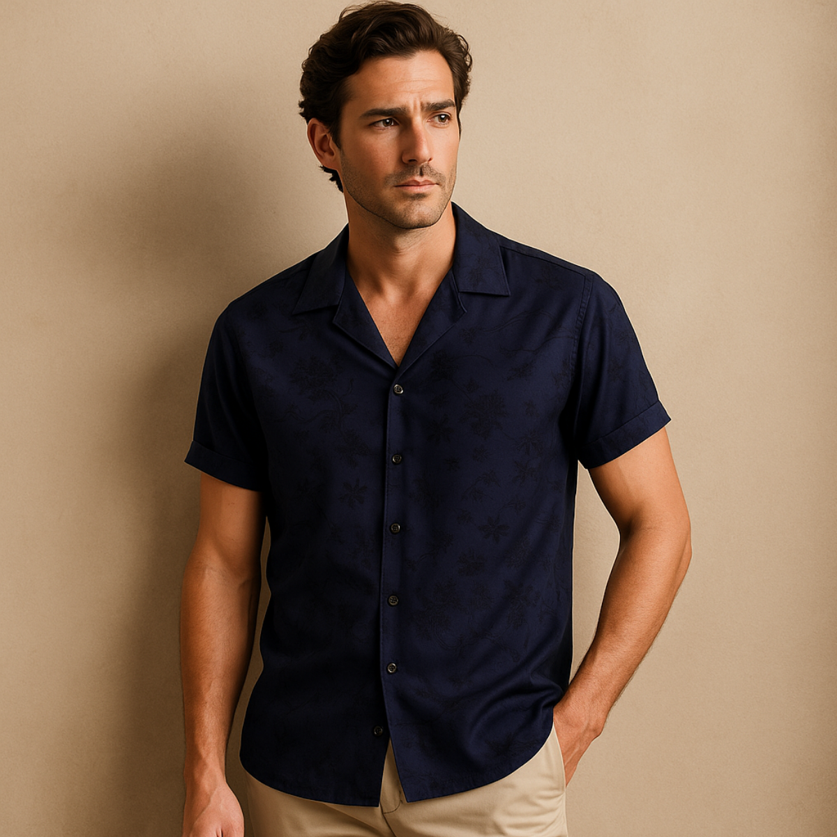 Men's Satin Dress Shirt