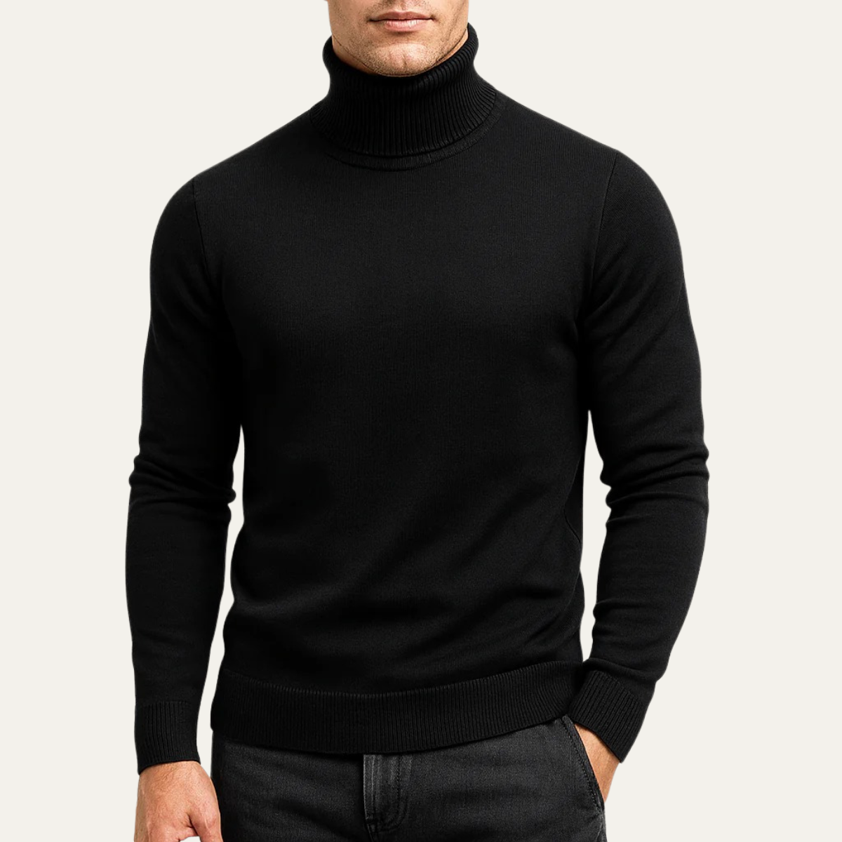 Men's Classic Turtleneck Sweater Knit