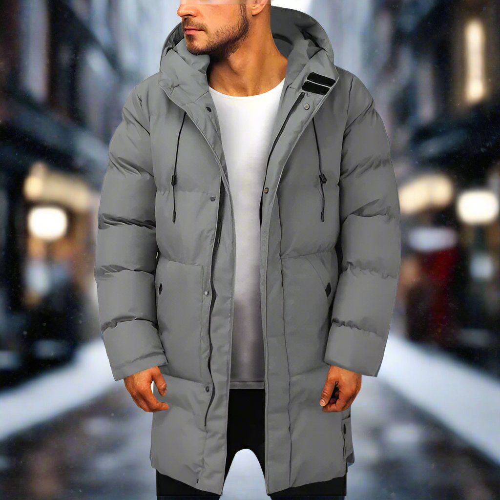 Men's Long Winter Coat Warm Comfortable - VibreMode