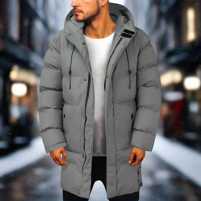 Men's Long Winter Coat Warm Comfortable - VibreMode