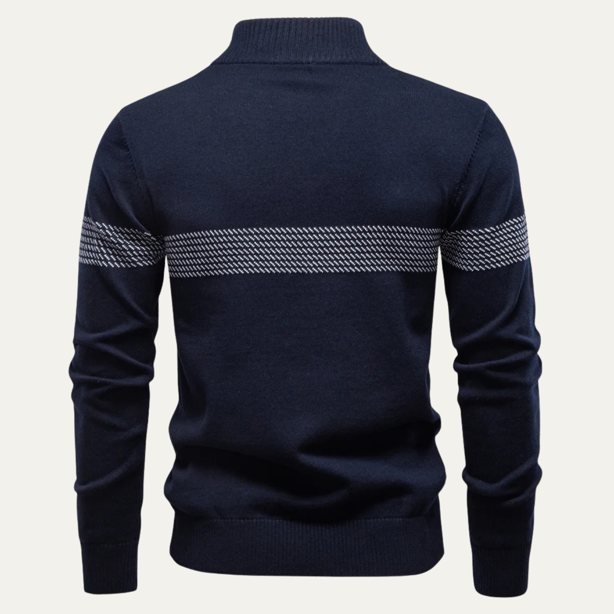 Men's Casual Half Zip Knit Sweater Stand Collar