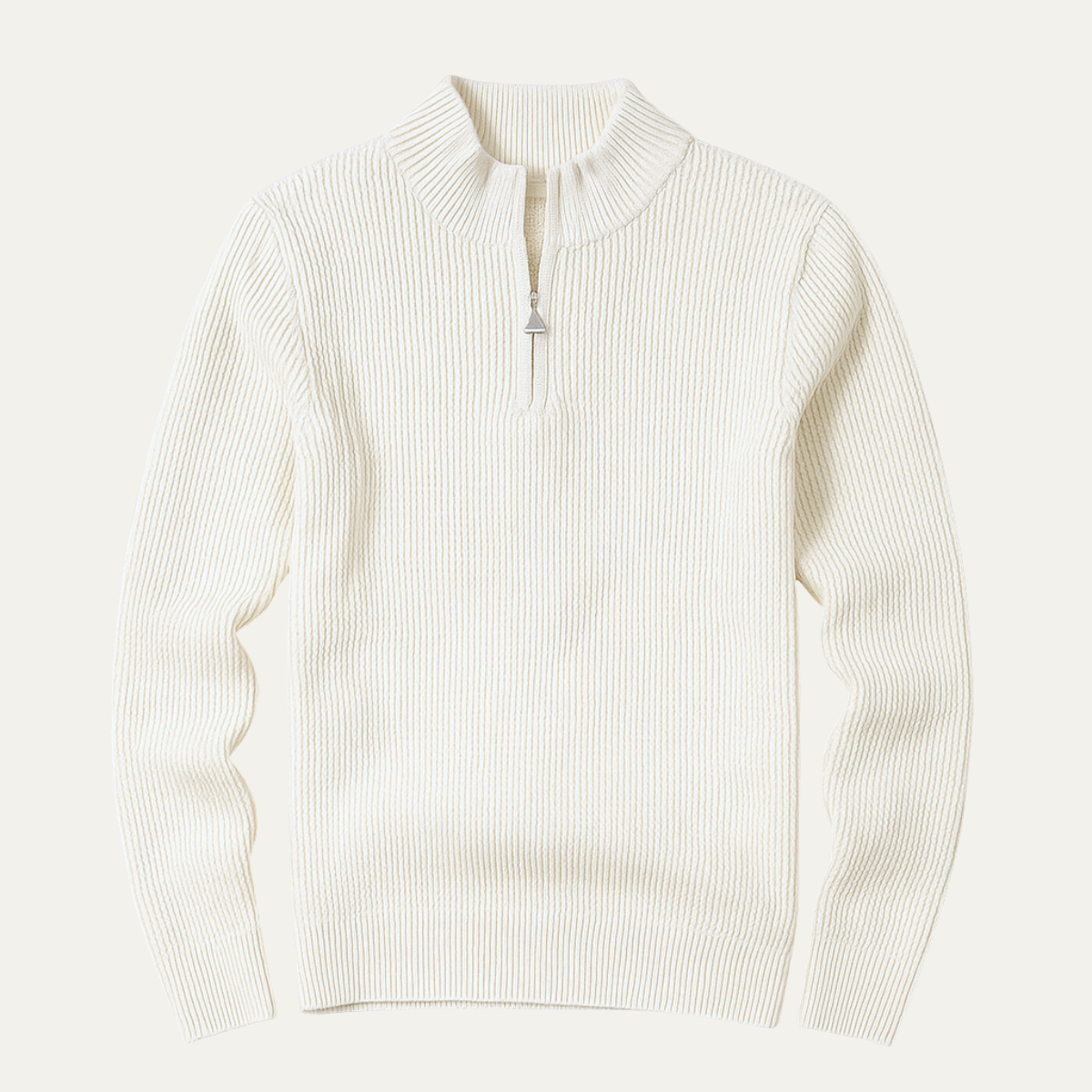 Men's Knitted Half Zip Winter Sweater - VibreMode
