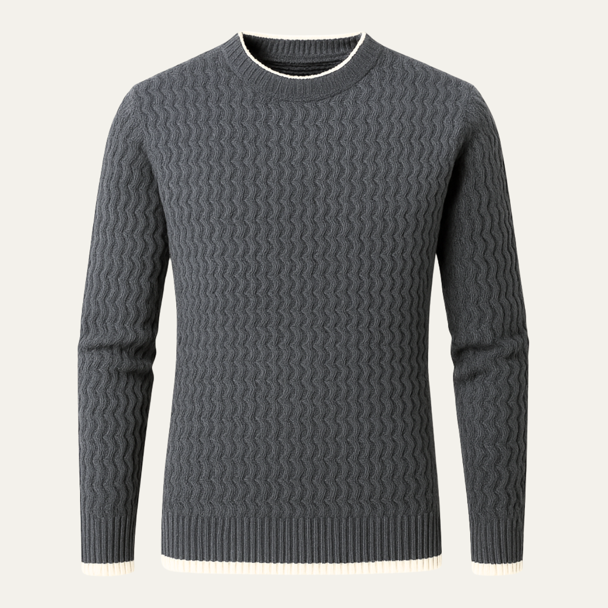 Men's Slim Fit Knit Sweater O Neck Pullover - VibreMode