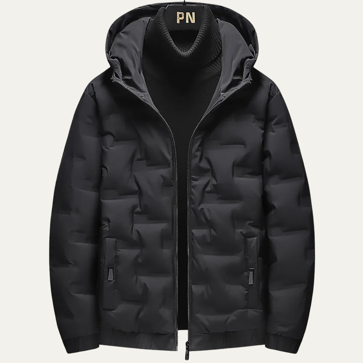 Men's Insulated Ski Jacket Waterproof Black