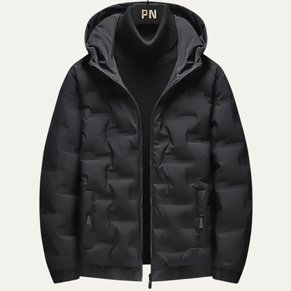 Men's Insulated Ski Jacket Waterproof Black