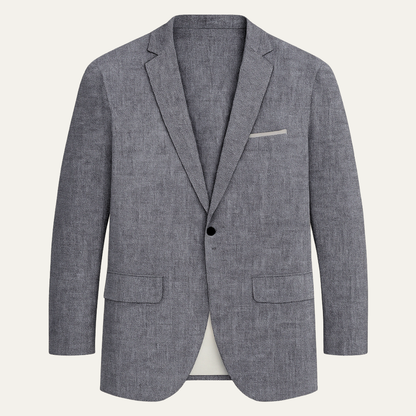 Mandello Men's Linen Blazer Jacket Slim Fit Lightweight - VibreMode