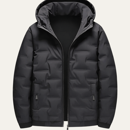 Men's Insulated Ski Jacket Waterproof Black - VibreMode