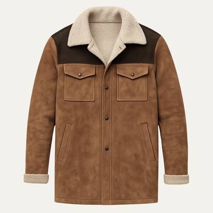 Men's Shearling Lined Winter Jacket - VibreMode