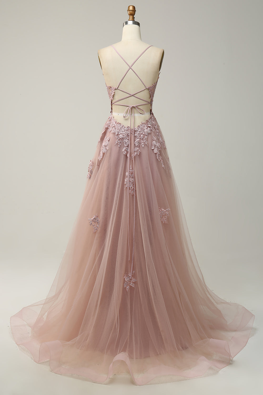 Women's A-Line Ball Gown Spaghetti Straps Lace